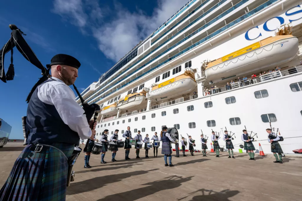 Port of Aberdeen set a new benchmark for its capability and capacity as it welcomed the spectacular 290-metre long Costa Favolosa cruise ship, the largest vessel to visit the port in its 888-year history  (Image at LateCruiseNews.com - August 2024)